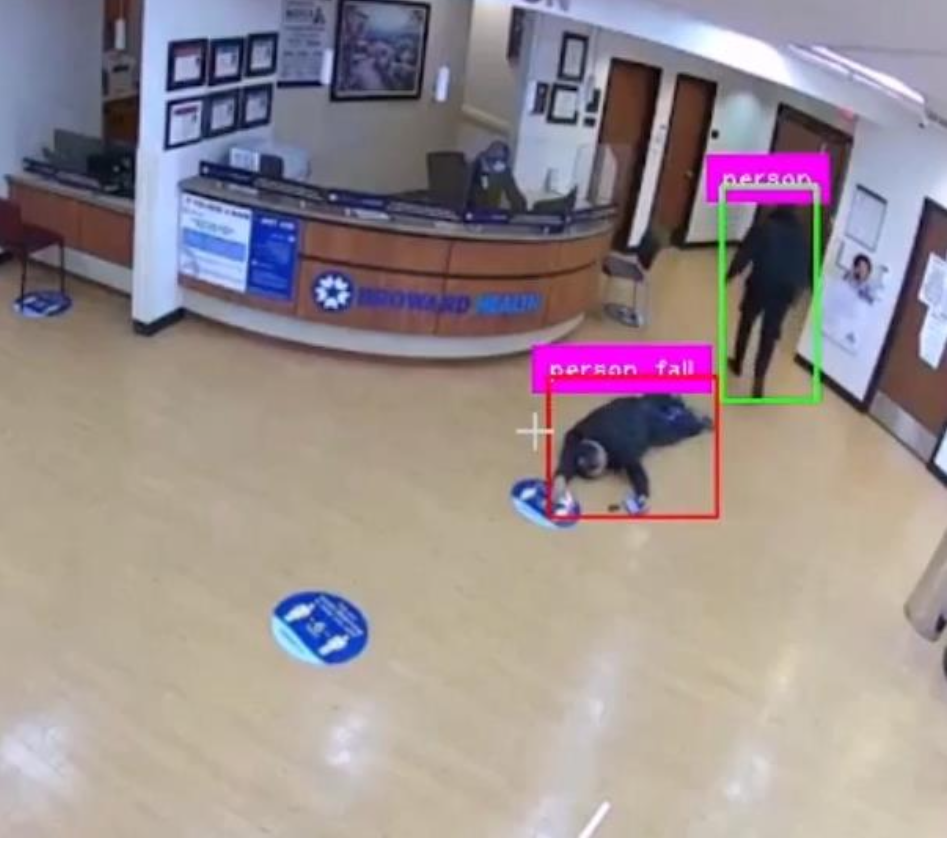 Detección de caída de persona con anotación de video en tiempo real